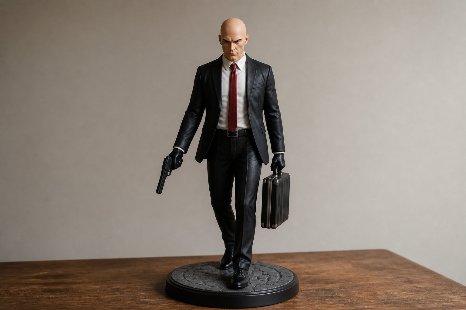 La statuette Agent 47 de l'édition collector Hitman 3